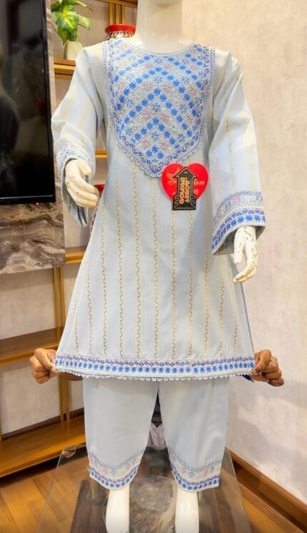 Embroided suit